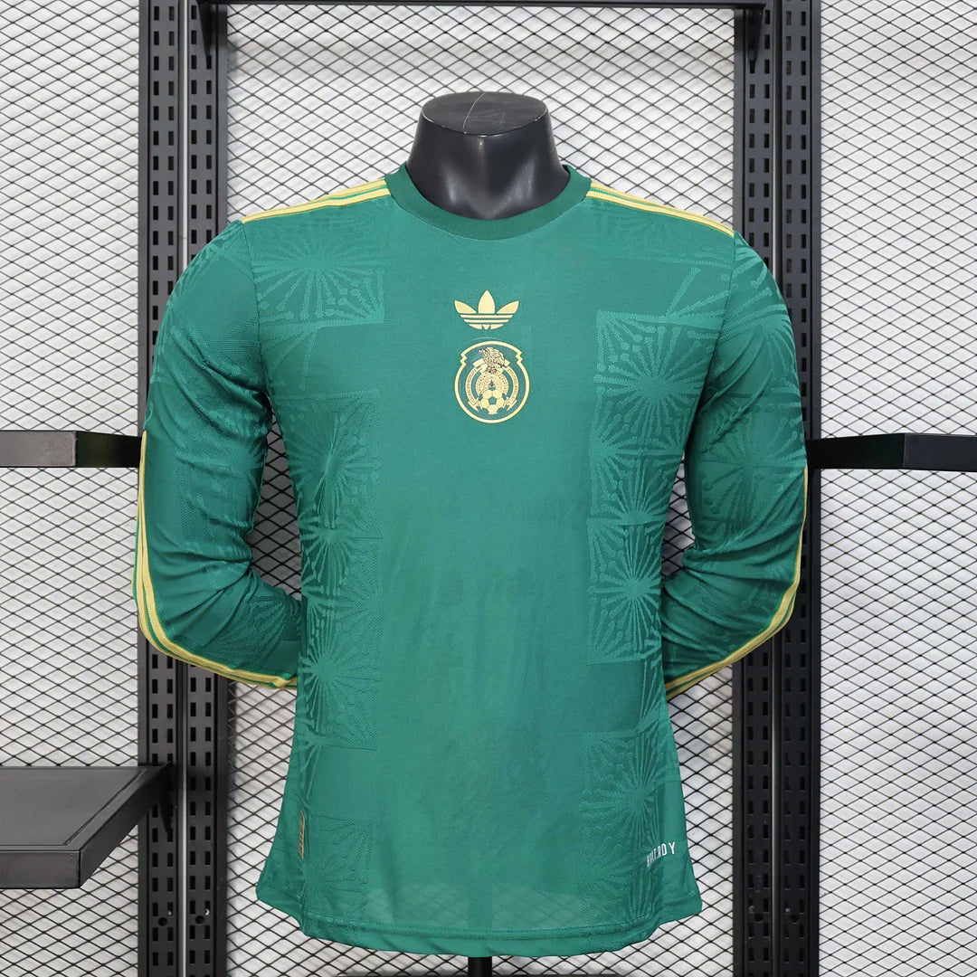 2025/2026 Player Version Long Sleeve Mexico National Special Edition Green Football Shirt 1:1