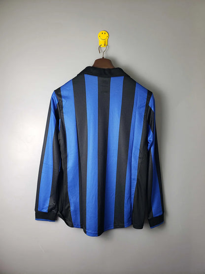 1998/1999 Retro Long Sleeve Internazionale Milan Home Football Jersey 1:1