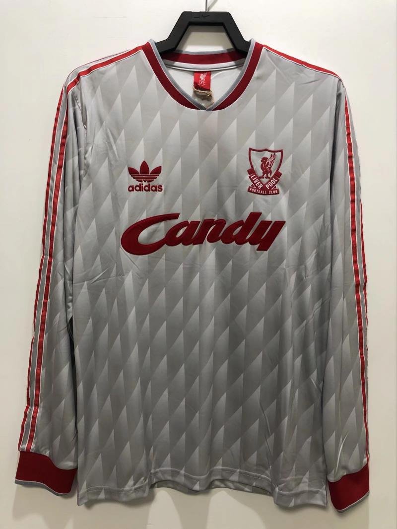 1989/1991 Retro Liverpool Away Football Shirt Long Sleeve 1:1
