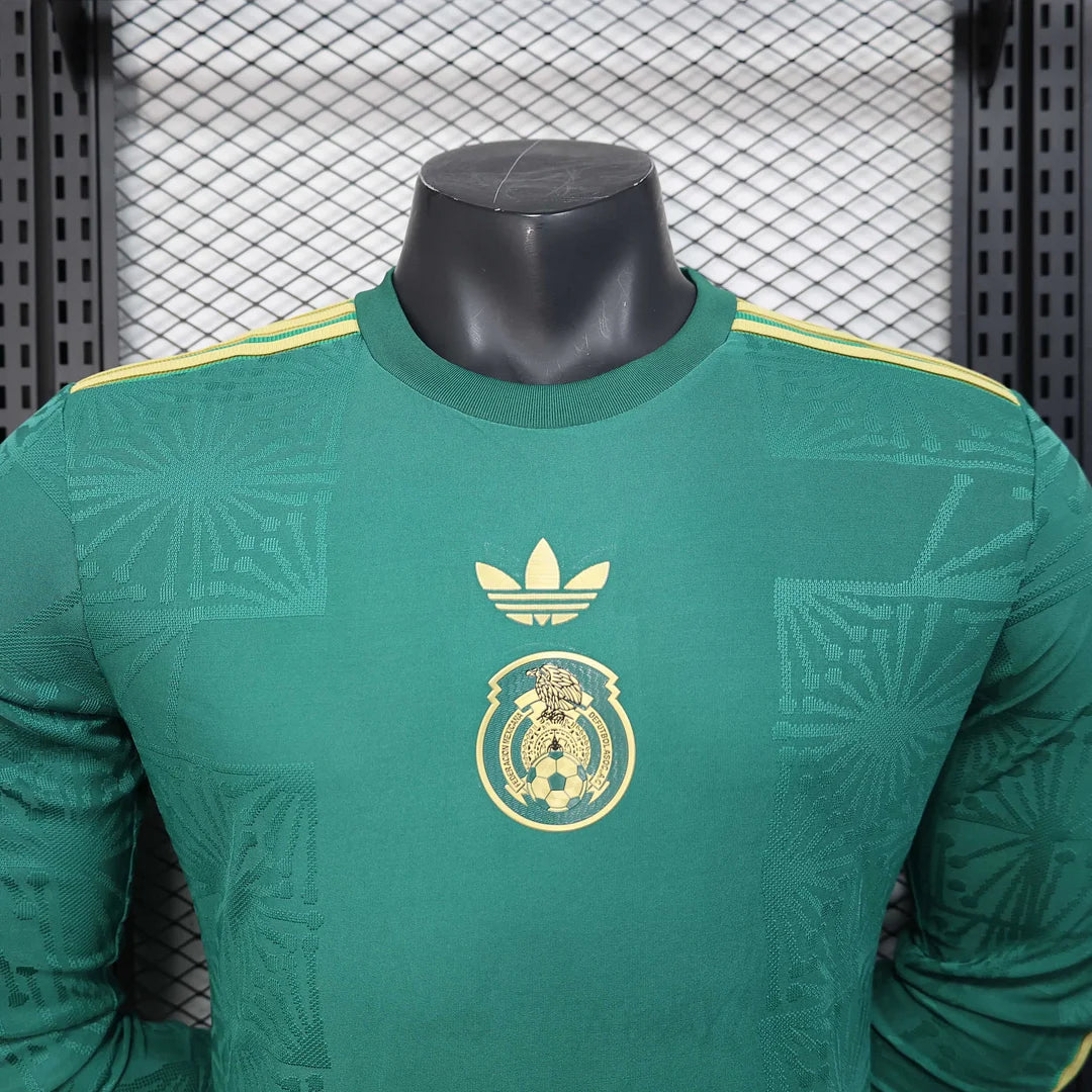 2025/2026 Player Version Long Sleeve Mexico National Special Edition Green Football Shirt 1:1