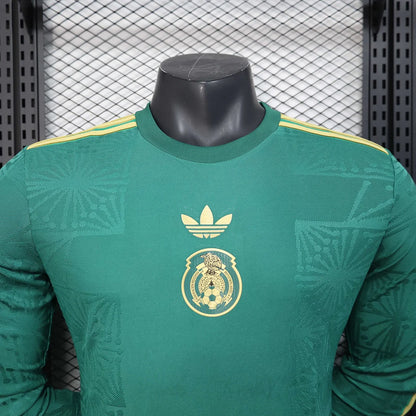 2025/2026 Player Version Long Sleeve Mexico National Special Edition Green Football Shirt 1:1