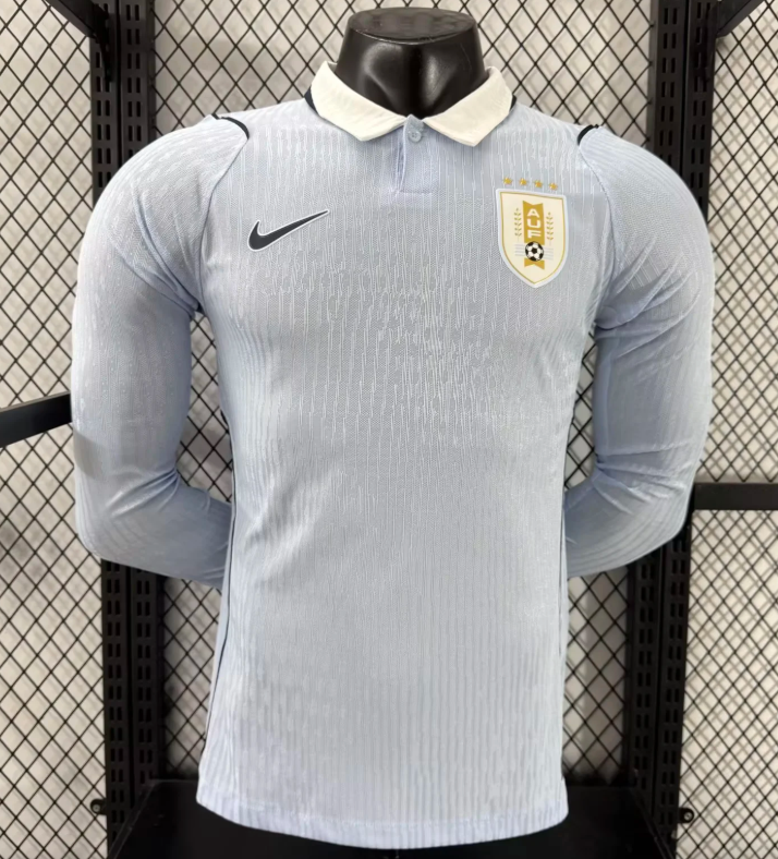 2026 Long Sleeve Player Version Uruguay National Team Home Football Jersey 1:1