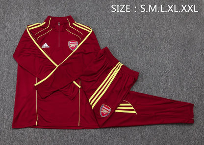 2025/2026 Arsenal Half-Pull Training Suit Maroon Retro Edition Football Shirt 1:1 Set