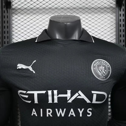 2025/2026 Long Sleeve Player Version Manchester City Away Football Shirt 1:1