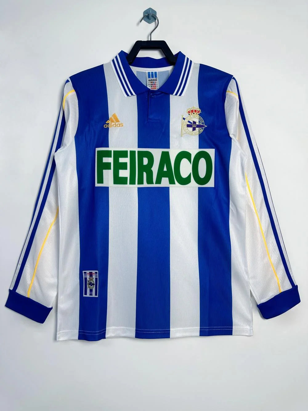 1999-2000 Retro Long Sleeve Deportivo Home Football Shirt 1:1