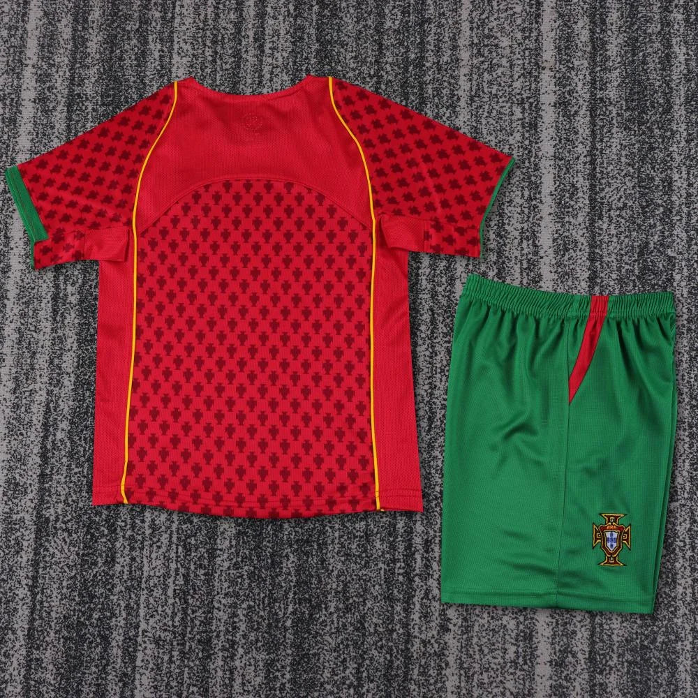 2004 Retro Portugal Home Football Shirt 1:1 Kids Size