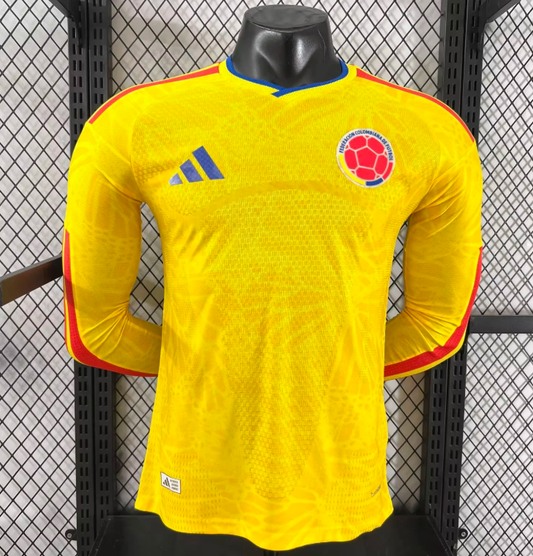2026 Long Sleeve Player Version Colombia National Team Home Football Jersey 1:1