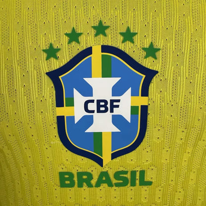 2025/2026 Long sleeves Player Version Brazil Home Football Jersey 1:1