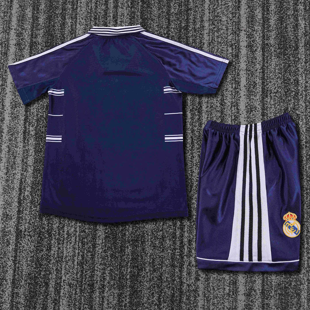 1998-1999 Retro Real Madrid Away Football Shirt 1:1 Kids Size