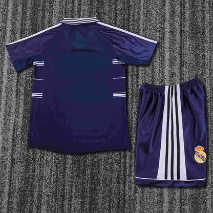 1998-1999 Retro Real Madrid Away Football Shirt 1:1 Kids Size