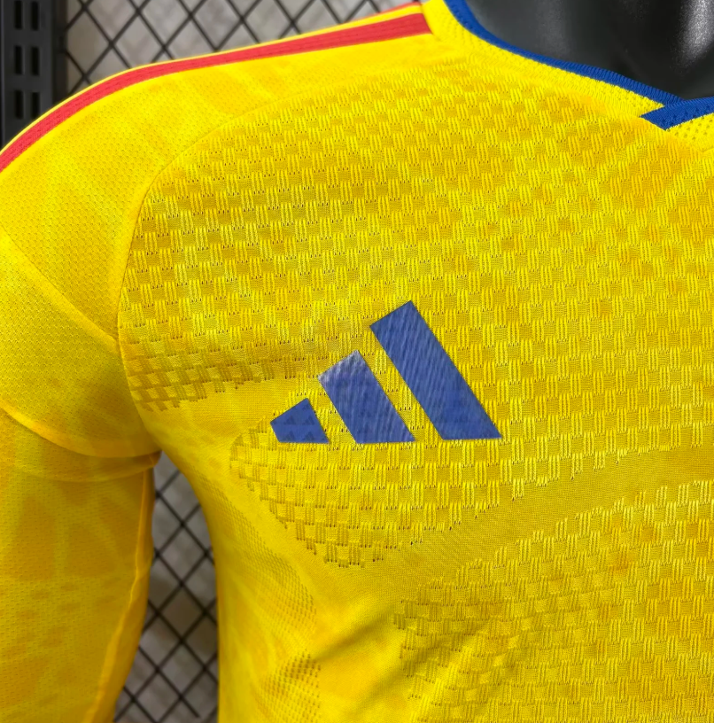 2026 Long Sleeve Player Version Colombia National Team Home Football Jersey 1:1