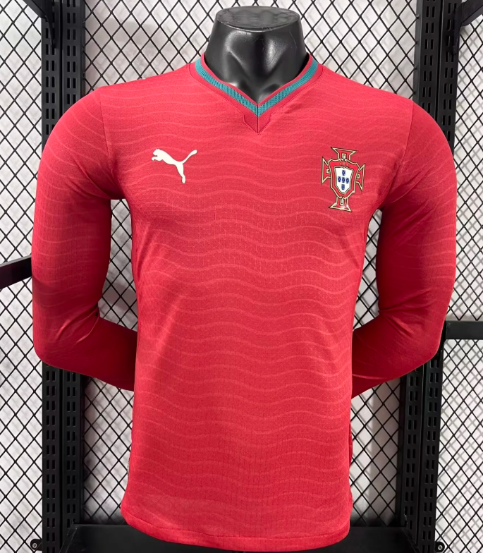 2026 Long Sleeve Player Version Portugal Home Football Jersey 1:1