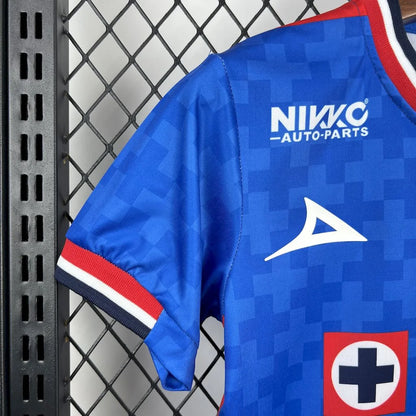 2025/2026 Cruz Azul Home Football Shirt 1:1 Kids Size
