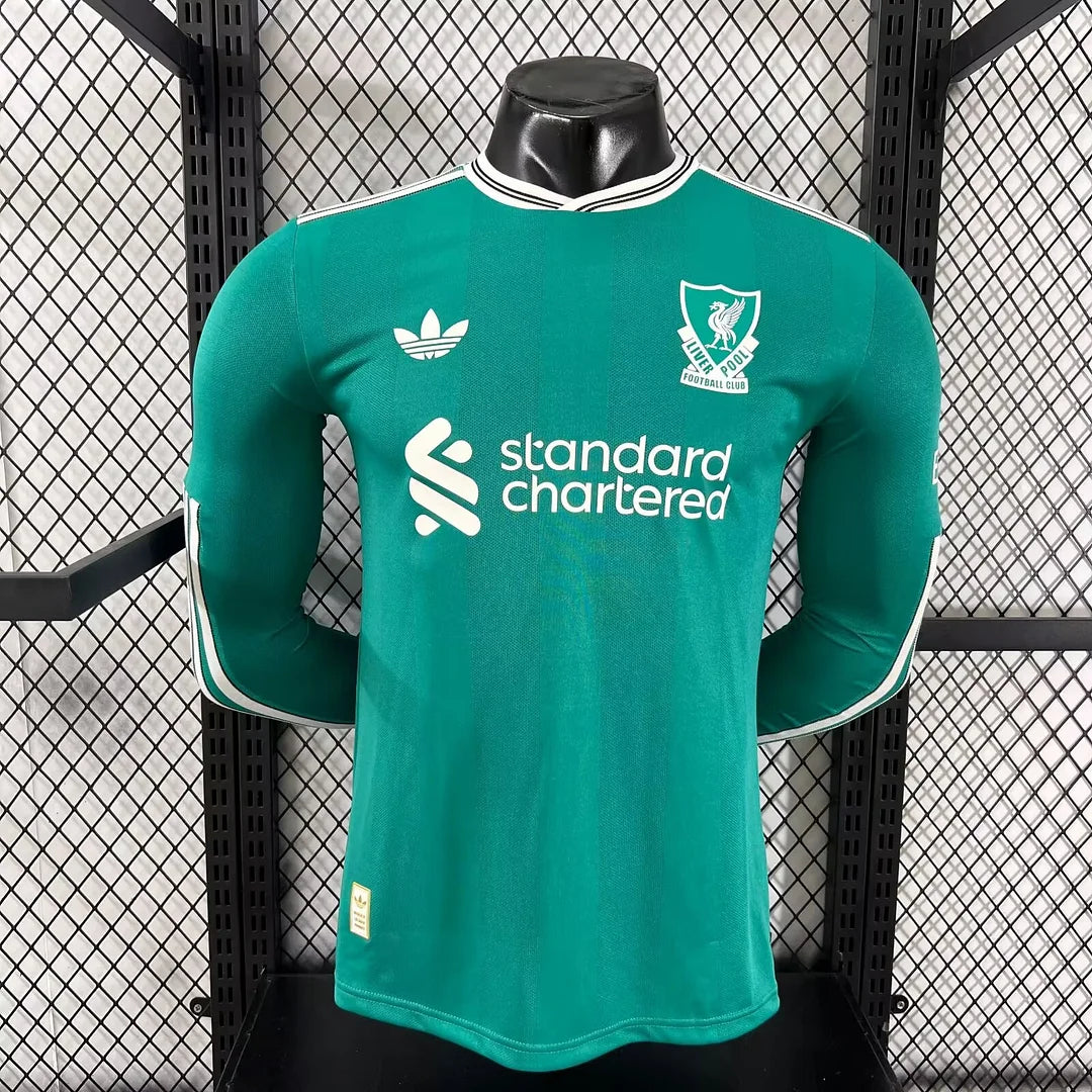2025/2026 Long Sleeve Player Version Liverpool Third Away Football Shirt 1:1
