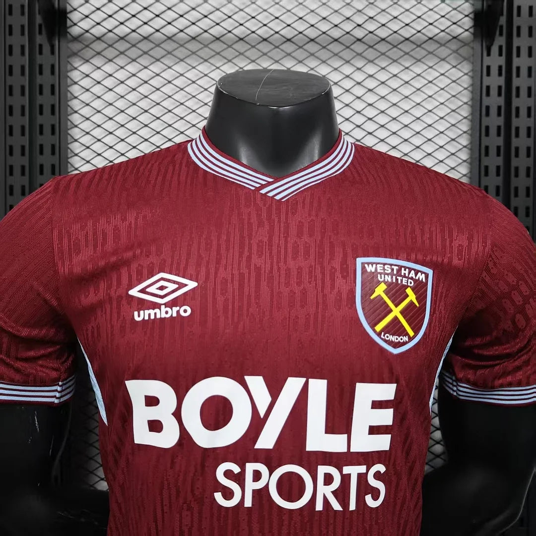 2025/2026 Player Version West Ham United Home Football Jersey 1:1