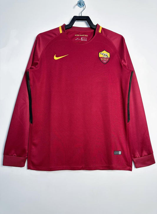 2017-2018 Retro Long Sleeve Roma Home Soccer Jersey 1:1