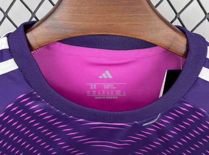 2025/2026 Real Madrid Goalie Purple Football Jersey 1:1 Kids Size