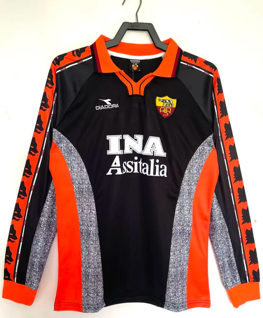 1998-1999 Retro Long Sleeve Roma Third Away Soccer Jersey 1:1