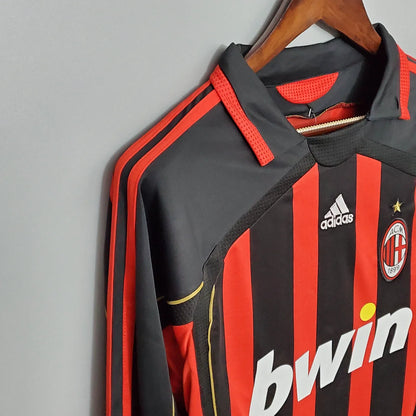 2006/2007 Retro Long Sleeve AC Milan Home Football Shirt 1:1