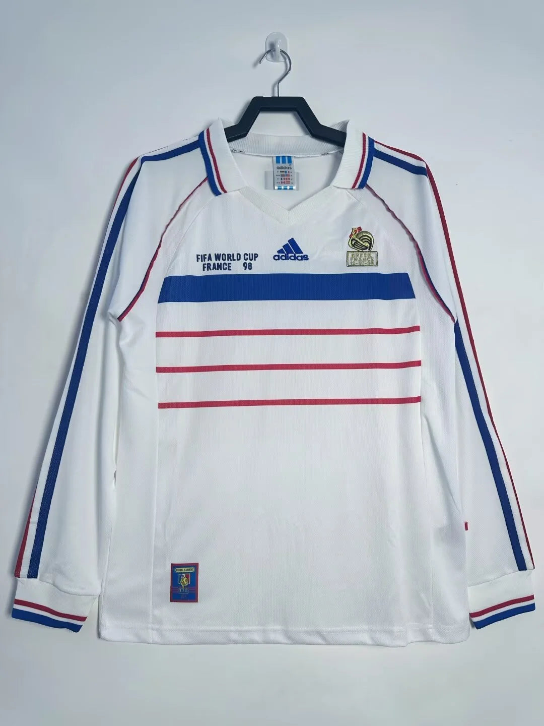 1998 Retro Long Sleeve France Away Football Shirt 1:1