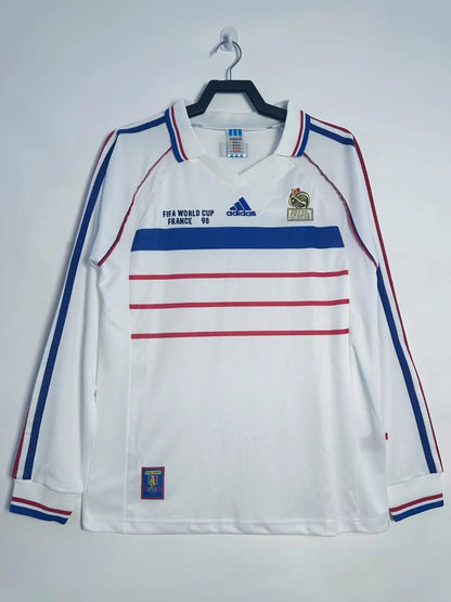 1998 Retro Long Sleeve France Away Football Shirt 1:1