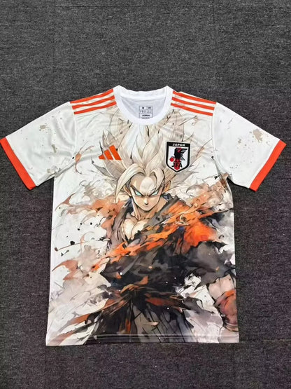 2025/2026 Japan Goku Orange Saiyan White Football Jersey 1:1 Thailand Quality