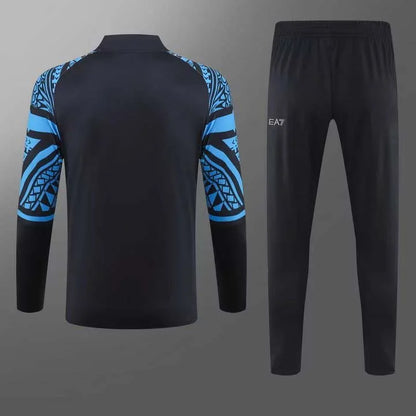 2023-2024 Napoli Half-Pull Training Suit Dark blue Football Shirt 1:1 Set