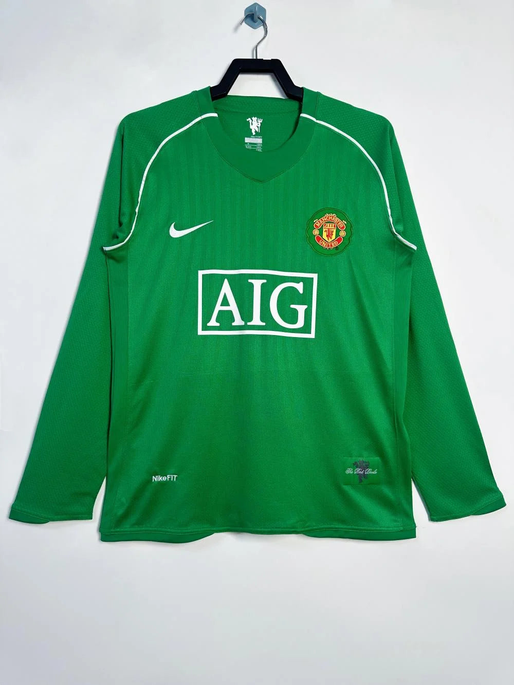 2007/2008 Retro Long Sleeve Manchester United Goalkeeper Green Football Shirt 1:1