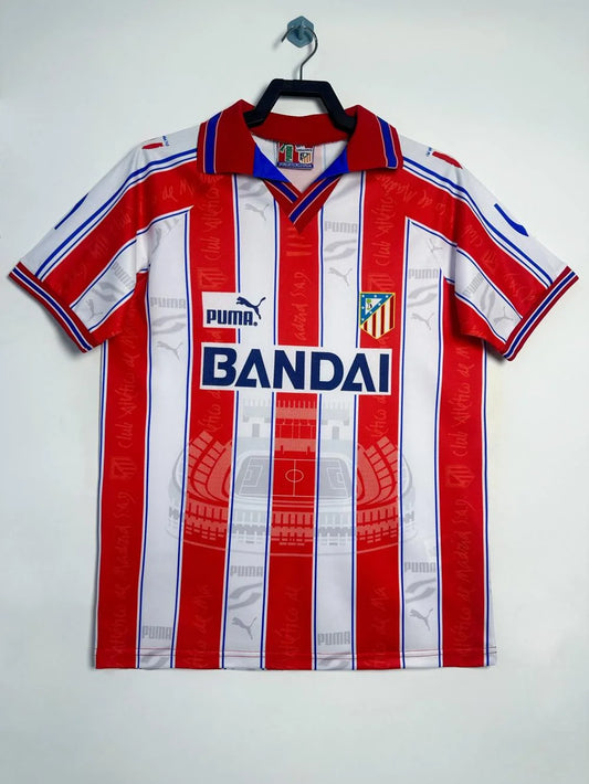 1996-1997 Retro Atletico Madrid Home Soccer Jersey 1:1