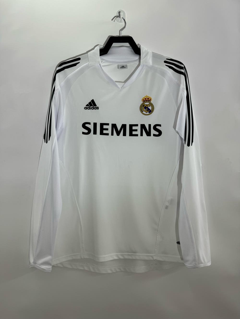 2005/2006 Retro Long Sleeve Real Madrid Home Soccer Jersey 1:1