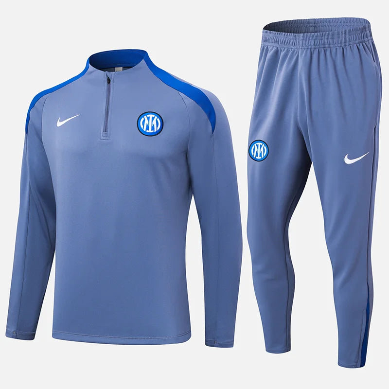 2024/2025 Inter Milan Half-Pull Training Suit Grey Football Jersey 1:1 Set