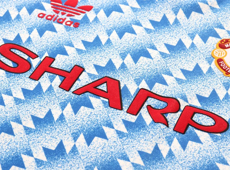 1990/1992 Retro Manchester United Away Football Shirt 1:1 Kids Size