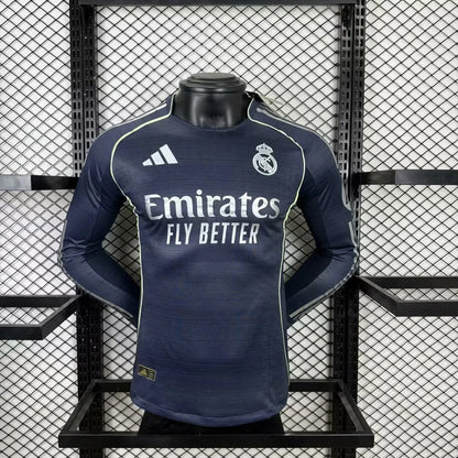 2025/2026 Player Version Real Madrid Away Long Sleeve Jersey 1:1