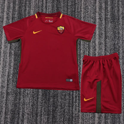 2017/2018 Retro Roma Home Soccer Jersey 1:1 Kids Size
