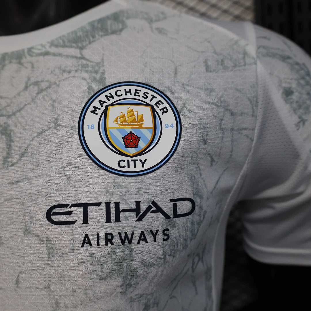 2025/2026 Player Version Manchester City KidSuper Joint Edition White Football Shirt 1:1