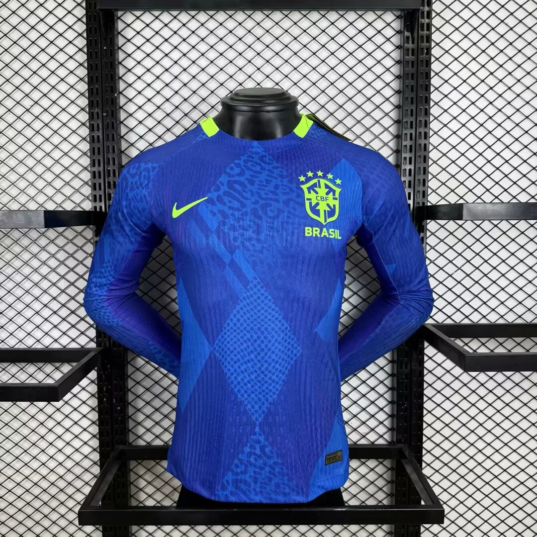 2025/2026 Long sleeves Player Version Brazil Away Football Jersey 1:1