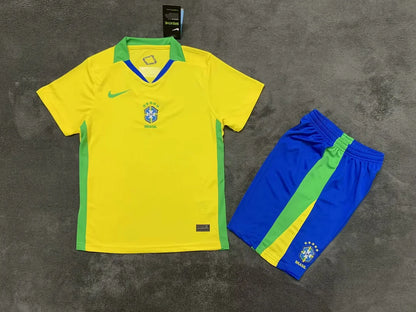 2025/2026 Brazil Home Football Shirt 1:1 Kids Size