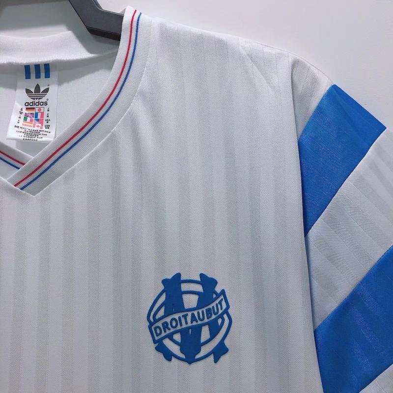 1990 Retro Olympique de Marseille Home Football Jersey 1:1