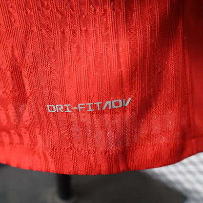 2025/2026 Long Sleeve Player Version Paris Saint-Germain Third away Red Football Shirt 1:1