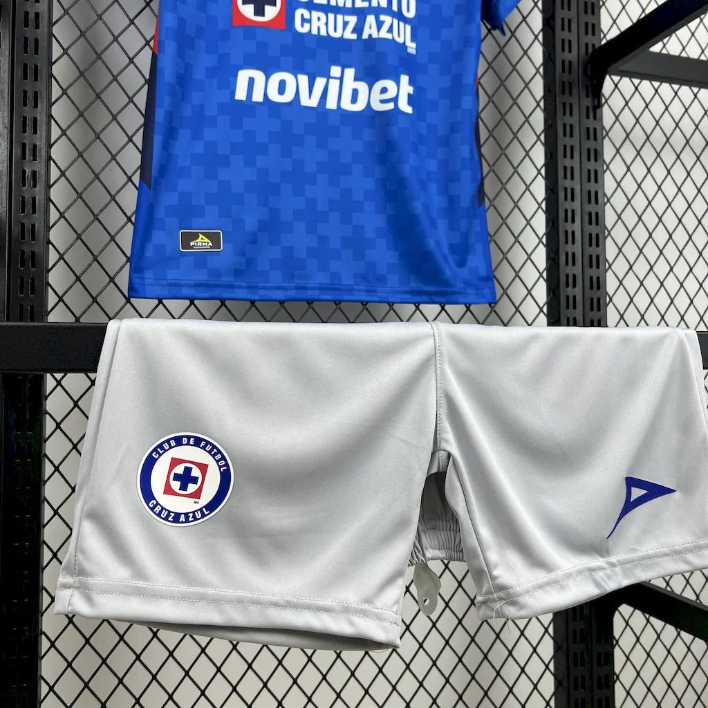 2025/2026 Cruz Azul Home Football Shirt 1:1 Kids Size