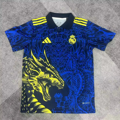 2025/2026 Real Madrid Blue Dragon pattern Special Edition Football Jersey 1:1