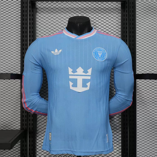 2025/2026 Long Sleeve Inter Miami Third Away Player Version Football Jersey 1:1 Thailand Quality