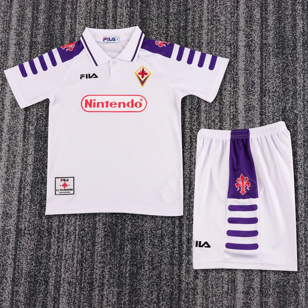 1998-1999 Retro Fiorentina Away Football Shirt 1:1 Kids Size
