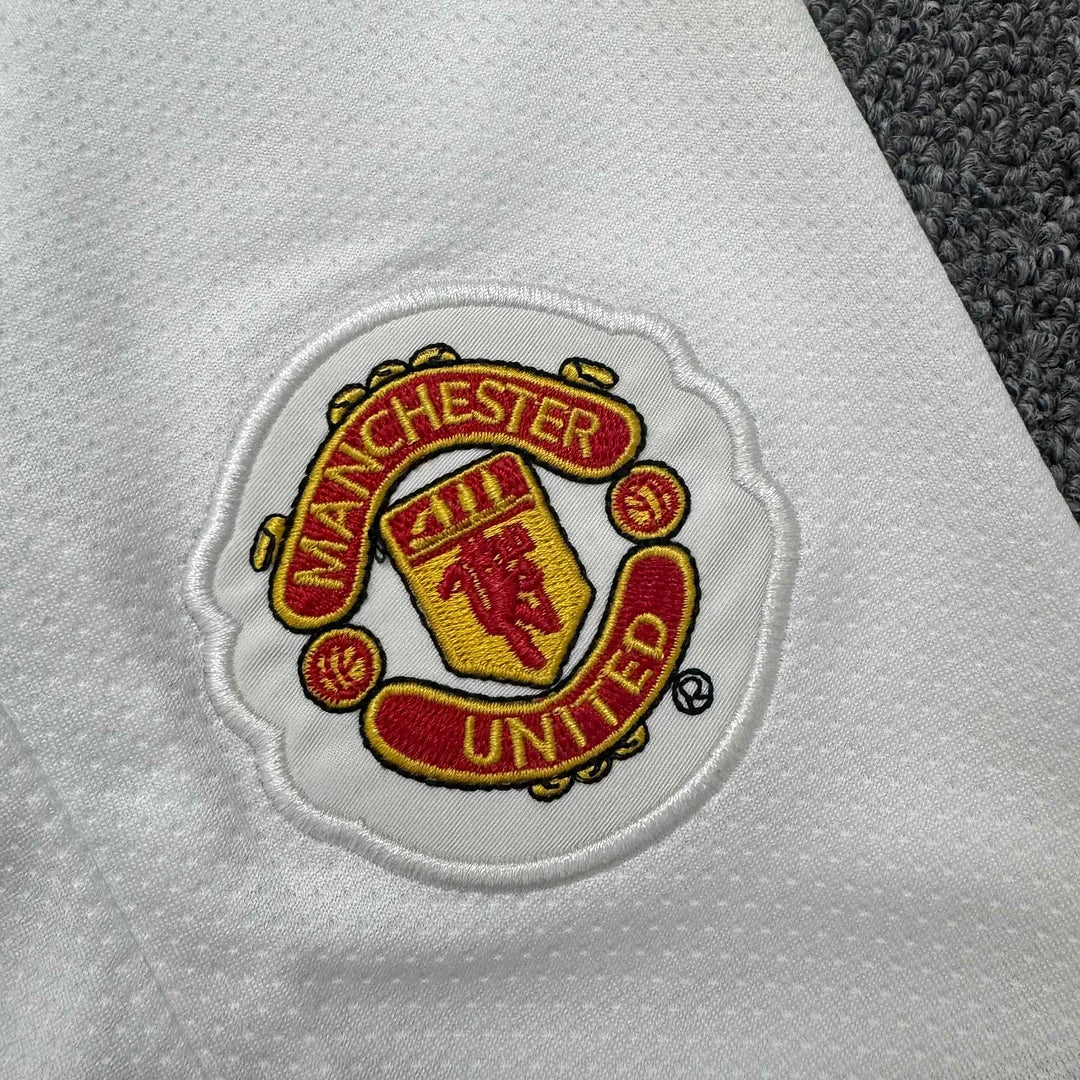 2007/2008 Retro Long Sleeve Manchester United Third Away Football Shirt 1:1 Kids Size