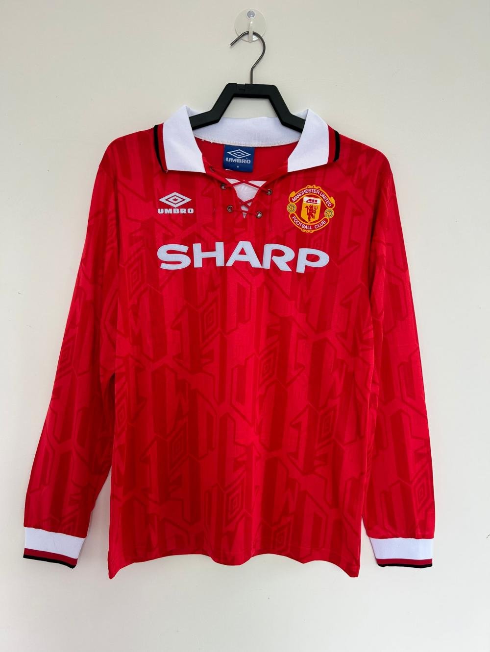 1992/1994 Retro Long Sleeve Manchester United Home Football Shirt 1:1