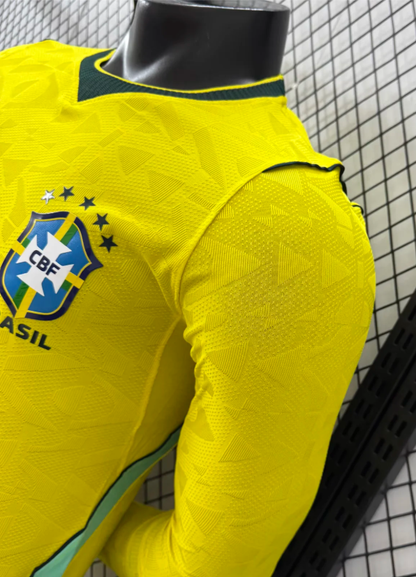 2026 Long sleeves Player Version Brazil Home Football Jersey 1:1