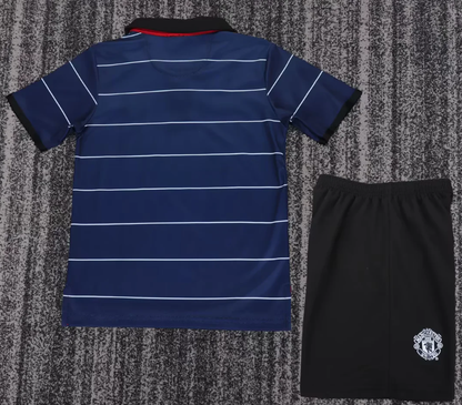 1999/2000 Retro Manchester United Away Football Jersey 1:1 Kids Size