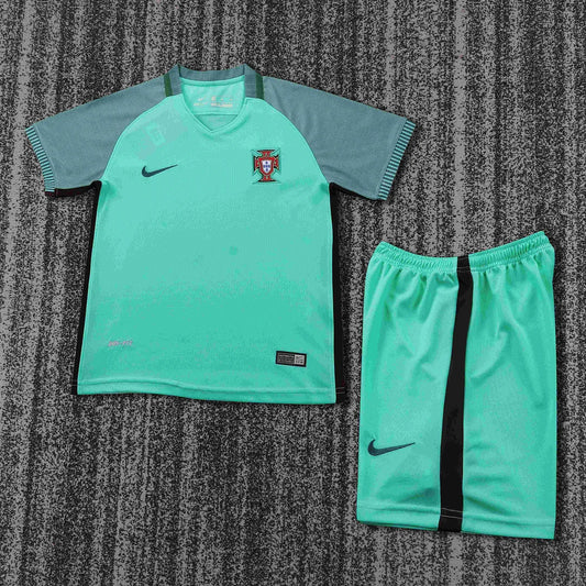 2016 Retro Portugal Away Football Shirt 1:1 Kids Size