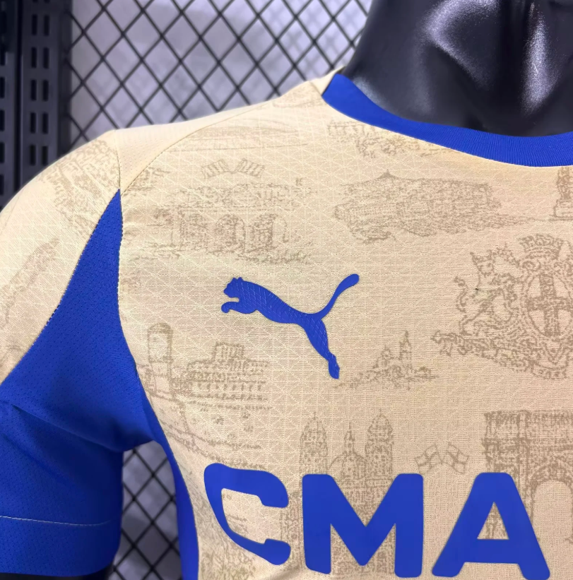 2025/2026 Player Version Olympique de Marseille Fourth Away Football Jersey 1:1