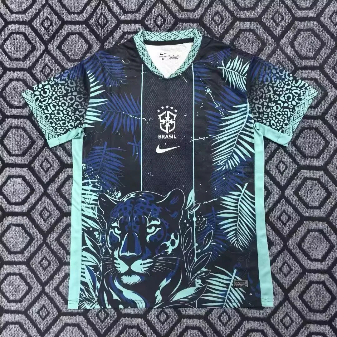 2025/2026 Brazil Special Edition Blue Cheetah Football Shirt 1:1